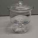 Glass Trifle Bowl with Pedestal and Lid, Trifle Serving Dish, Modern Minimalist Clear Glass Dessert and Cake Stand, with Pedestal for Displaying Pastries, Fruit and Layered Desserts, Ideal for Party