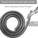 Electrical Conduit Kit 3/4'' 4FT Grey Electrical AC Whip Kit, Liquid-Tight Flexible Electrical Conduit with 90 Degree and Straight Connector Fittings