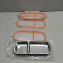 3 Pack Stainless Steel Snack Containers with Lids, Leakproof Lunch Box Containers, Reusable 2 Compartment Snackle Box, Grab and Go lunchable container for Travel