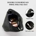 Rhinestone Clutch Purses Evening Handbags for Women's Vintage Elegant Triangle Purse for 1920s Party Wedding (Large Black Diamond)