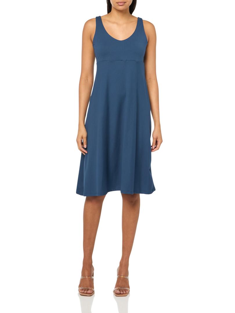 Women's Petite Aster Vneck Midi Dress (Black, XL)