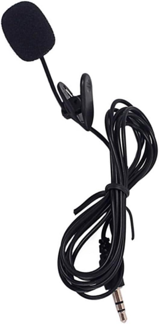 Mini Clip Microphone for Phone Computer Portable Lavalier Mic for Interviews Lectures Video Conferencing Hands Black