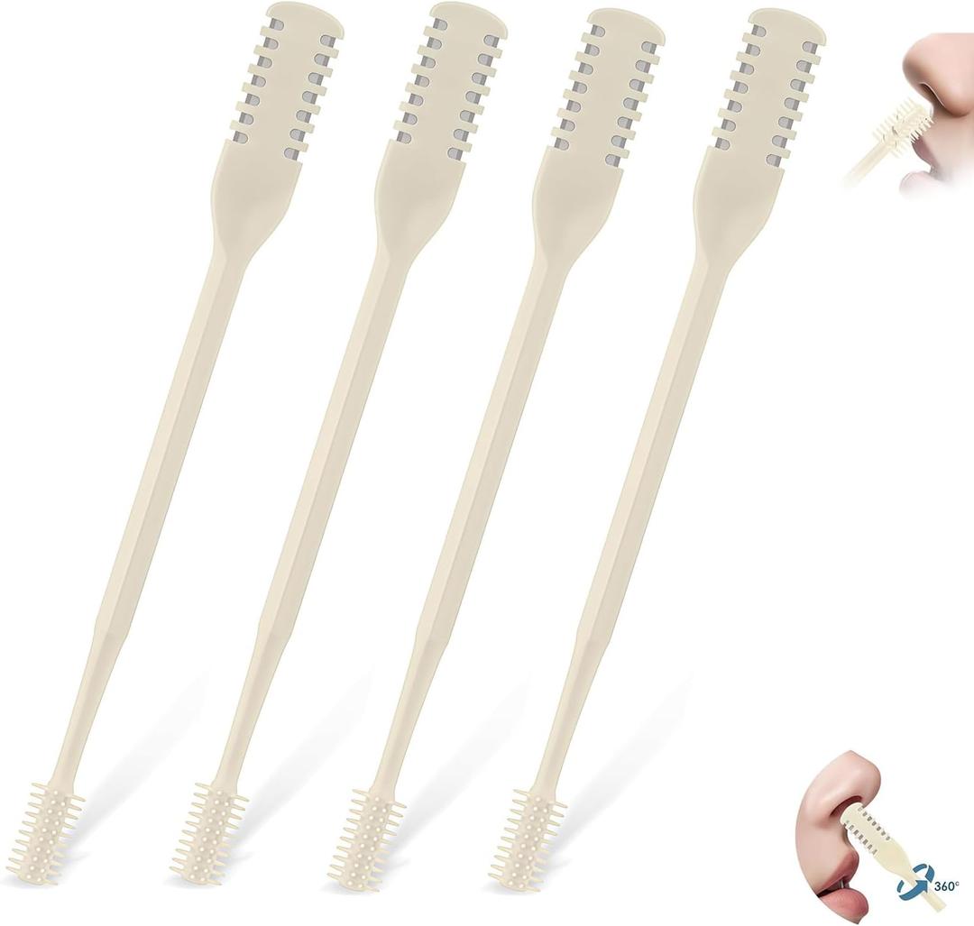 Nose Hair Trimmer 2-in-1,2026 New Double Sided Nose Trimmer.Portable 360 Rotating Manual Nasal Hair Cutter for Men and Women, Manual Hair Remover for Home Travel Essentials