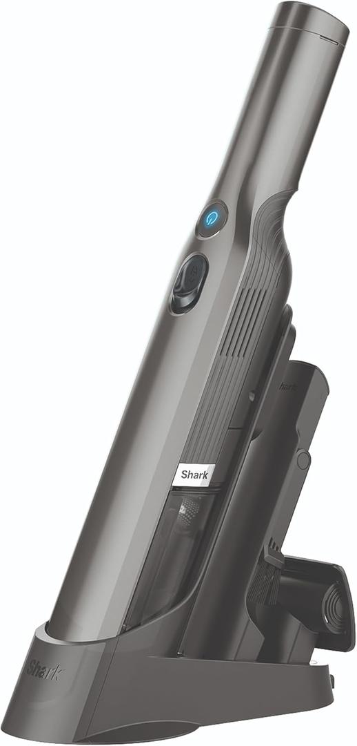 Shark WV201 WANDVAC Handheld Vacuum, Lightweight at 1.4 Pounds with Powerful Suction, Charging Dock, Single Touch Empty and Detachable Dust Cup,Graphite, Slate (Slate)