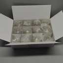 Yerliker 12 Pcs Clear Christmas Glass Ball Ornaments Gold Sequined Glitter Ball Christmas Tree Decorations Hanging Xmas Glass Baubles for Holiday Xmas Tree Wedding Party Decor