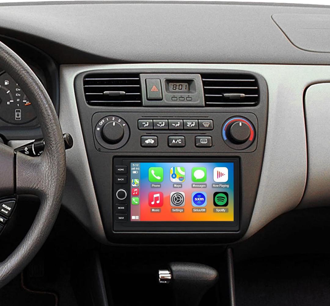 QLED Radio for Honda Accord 1996 1997 1998 1999 2000 2001 2002 Upgrade,Touch Screen Stereo Replacement,Wireless carplay Android auto,Free Camera