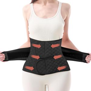 Trendyline Postpartum Belly Band Wrap: Abdominal Binder Post Surgery Postpartum Belly Wrap Post Partum Binder - C Section Recovery Support Belt Post Partum Girdle Stomach Hysterectomy Belly Band (Large)