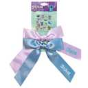 2 x LUV HER Disney Lilo & Stitch Long Tail Hair Bow Set for Girls  Pink & Blue Satin Bows with Stickers  DIY Hair Accessories for Kids Ages 3+