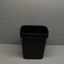 Amazon Basics Small Trash Can, Rectangular Commercial Office Wastebasket, 3 Gallon (Pack Of 2), Black (Previously AmazonCommercial brand)