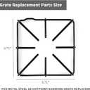 Allstare WB31K10016 WB31K10015 Grate Replacement Parts For GE Burner Grate Kenmore Hotpoint Stove Parts General Electric Gas Range Parts Stove Surface Top Grate Metal Steel Rack 1 Pack