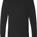 Hanes Men's Essentials Long-Sleeve T-Shirt, Crewneck Cotton T-Shirts for Men, 2-Pack (Large)