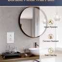 Decorative Metal Wall Plates, Switch Plates Outlet Covers (Off White/1 Decorator 4 Pack)