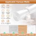 Spring Tension Curtain Rod for Windows 31 to 54 inch White Small Tension Rod Adjustable Spring Curtain Rods No Drilling Short Tension Rod for Kitchen, Closet, Bathroom, Bookshelf