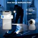2K Indoor Camera for Home Security & Baby Monitoring, WiFi Pet Camera with App, 2.4G/5G, 360 Pan&Tilt, Night Vision, Motion Detection, 2-Way Audio, SD/Cloud Storage, Works with Alexa
