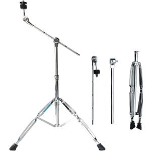 Cymbal Stand, Drum Hardware, Adjustable, Heavy Duty, Non-Slip, Sturdy Straight & Boom Combo, Double Braced Legs, , Hi-Hat Cymbals，Ideal for beginners, novices, and amateur drummers