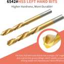 Screw Extractor Set, 37# Cr-Mo & 6542 HSS Steel Cobalt Left-Hand Drill Bit, Easy Out Broken Bolt Remover Reverse, Ez Out Stripped, Rounded-Off, Damaged Bolts, Screws&Studs Removal Tool (10-Pieces)