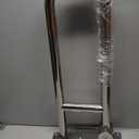 QWORK 23.6" Stainless Steel Toilet Safety Rails with Flip-Up Design - Handicap Grab Bars, Bathroom Handrails