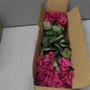 Artificial Geranium Fake Flowers for Outdoors Decoration, 6 Bundles Silk Geraniums Flower UV Resistant Look Real Faux Plants for Outside Planter Front Door Garden Patio Balcony Yard Home, Fuchsia