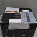 Pour Over Coffee Maker Set - Glass Dripper, Metal Stand, 600ml Heat-Resistant Server, 40 Filters - 4 in 1 for Home or Office (Bronze)