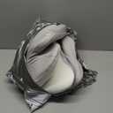 Camping Pillow Memory Foam Pillows, Cooling Ergonomic Dual-Sided Orthopedic Neck Cervical Pillow with Ice Silk Pillowcase, Breathable Contour Pillow for Travel, Side, Back, Stomach Sleepers (Queen Size 25.2"Lx15.35"Wx5.12" H, (Light Grey)