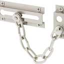 Prime-Line Products U 10304 Prime Line U-10304 Standard Door Guard, 3-5/16 X 5/8 in W, Steel Chain/Solid Keeper, 3-5/16 X 5/8" W, Satin Nickel"