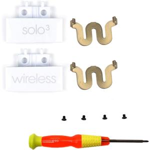 Adhiper Replacement Headband Hinge Clip Cover + Pin Repair Parts Kits Compatible for Solo3 Wireless Solo2 Wireless Over-Ear Headphones (White)