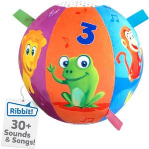 Move2Play, Hilariously Interactive Baby Ball with Music & Sound Effects | First Birthday Gift | Toddler Toy for Boys & Girls | Age 6, 9, 12, 18+ Month | 1, 2+ Year's Old (Baby Ball)