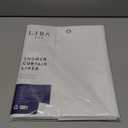 LiBa Waterproof Plastic Shower Curtain - Bathroom Shower Curtain Premium PEVA Non-Toxic with Rust Proof Grommets White 8G Heavy Duty Bathroom Accessories 72x72 - White