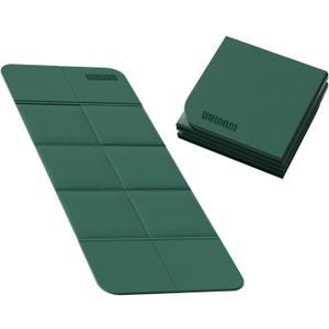 Foldable Yoga Mat 75" x 31", 6mm Thick TPE Grip Exercise Mat for Home, Travel & Outdoor, Portable Folding Fitness Mat for Pilates, Stretching & Workout (Dark Green+Dark Green Grey, 74“L*31W”*0.24“T）