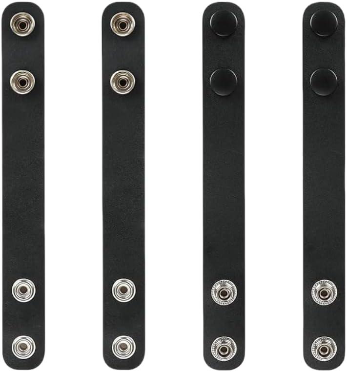 TACNEX Duty Belt Keepers with Double Snaps for 1.5"/1.75"/2"/2.25" Wide Leather Utility Belt Retainer Law Enforcement Police Security Tactical Military Accessories