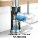 Kitchen Faucets, Brushed Nickel Kitchen Sink Faucet with Pull Down Sprayer Single Handle with Deck Plate Stainless Steel, Suitable for Farmhouse Camper Laundry Rv Bar - OWOFAN 9009SN