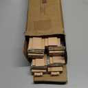 Maitys 8 Pcs 16 Inches (Actually 40cm) Wooden Drawer Slides Bottom Mount Classic Center Guide Track with Metal Slide Glides Traditional Wood Drawer Rails for Dresser Replacement