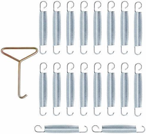 Ctgsas Universal Replacement, | Set of 20 |, 5.5" and 7" Trampoline Springs with Spring Tool | Heavy-Duty Galvanized Steel|for JUMPZYLLA, Skywalker, JumpKing, UpperBounce, SportsPower, BCAN