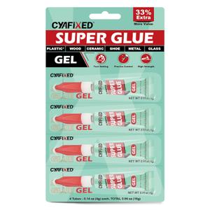 Super Glue Gel Pro, Clear Four 4 Gram Superglue, All Purpose CA Glue for Wood Plastic Craft Metal, Instant Cyanoacrylate Adhesive Repair Ceramic Glass Furniture Leather, Single Use, Quick Dry