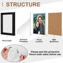 Picture Frames,8x10 picture frame Set of 2,Picture Frame with HD Plexiglass,Display Pictures 8x10 without Mat,Vertical & Horizontal Wall Hanging Photo Frame,Black Frame