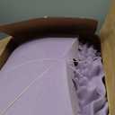 MUXHOMO 3 Inch Full Size Mattress Topper, 7-Zone Cooling Gel Infused Mattress Topper, Egg Crate Memory Foam Bed Pad, CertiPUR-US and Oeko-TEX Certification (54"75", Lavender)