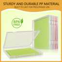 12x12 Inch Scrapbook Paper Storage, 4 Pack Plastic Paper Storage Box with Colorful Tab, Stackable Board Game Storage for Paper File, Photo, Craft Supply, Board Game, Office Supply, Vinyl Sheet
