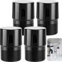 4 Pcs 1-1/2 Inch NPT ABS in Line Vent,Black Air Admittance Valve to Prevent Sewer Gas,RV Plumbing Valve Vent for Tubes Showers Sink Drainage System