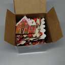 Blulu 9 ft Gingerbread House Garland Christmas Gingerbread House Train Decorations Christmas Banners Candy Garland Hanging Ornaments for Xmas Tree Kitchen Wall Decor