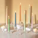 Glasseam Taper Candle Holders Bulk: 12 Pcs Glass Candlestick Holders for Tapered Candles Set Small Clear Candle Sticks Holder Decor for Wedding Table Centerpiece Holiday Christmas Decorations