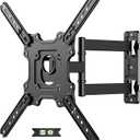 USX MOUNT Full Motion TV Wall Mount for 26-60 inch up to 77 lbs, Single Stud Corner TV Mount Bracket with Swivel Tilt Articulating, Monitor Wall Bracket Fit Max VESA 400x400mm