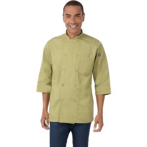 Chef Works Men's Morocco Chef Coat (Green, Size XL)
