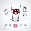The Memory Company Officially Licensed NCAA 16 oz Pint Glasses Set of 2-16 oz Pint Glass, Licensed Team Drinkware, Stylish Gameday Glassware, Team Logo