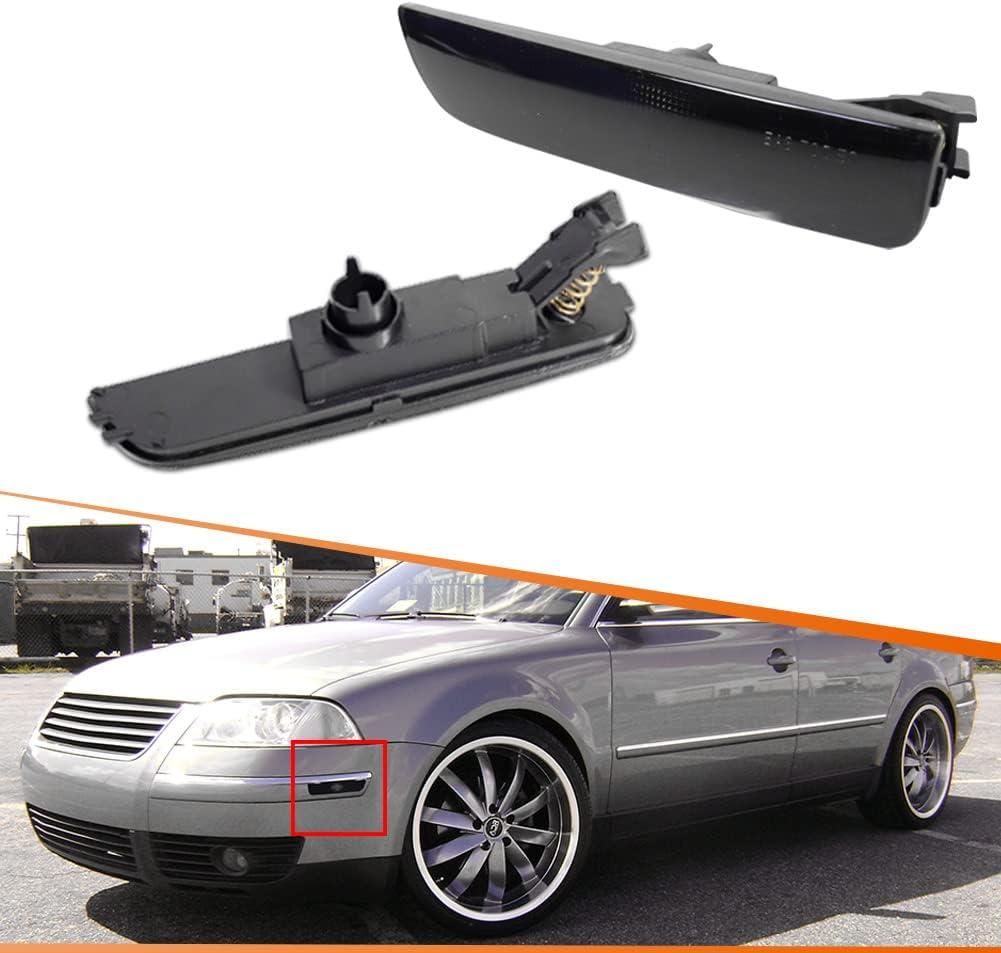 ADIIL Front Bumper Side Marker Light Housing For 2001 2002 2003 2004 2005 VW Passat B5.5, Replace OEM Sidemarker Lamps Housing