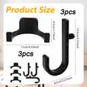 BOXOB 6 Pcs Storage Shed Hooks for Suncast, Black J and U Hanger Tool Shelves Organizer Accessories Supplies Compatible with Craftsman