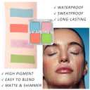 2 x K'APEINE Matte Eyeshadow Palette, 4Colors Eyeshadow Makeup Kit Candy Color Eye Shadow Palette Highly Pigmented Long-Lasting Eyeshadows Quad for Women Girls Party,Music Festival, Stage Performance