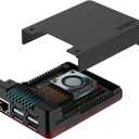 Argon NEO 5 Case for Raspberry Pi 5 (BRED) | Aluminum case with Built-in Fan