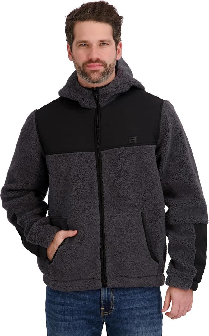 Billabong Men's Full Zip Sherpa Hoodie Jacket