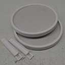 Madesmart 2-Tier Plastic Basic Turntable for Kitchen Organization, Nonslip Lazy Susan Cabinet Organizer with 2 Levels, White