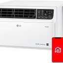 LG 6000 BTU Window Air Conditioner Energy Saving Dual Inverter, Remote Control, WiFi, LG ThinQ, Alexa, Hey Google Enabled Washable Filer Ultra-Quiet Cools Small Room up to 250 Sq.Ft White LW6023IVSM